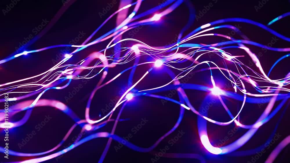 Poster colorful light patterns dance in fluid motion during nighttime display