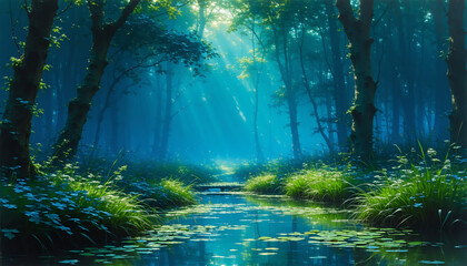 Obraz premium forest in the morning