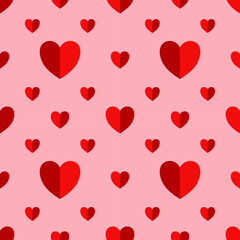 Heart seamless pattern. Cute romantic hearts background print. Valentine's day concept. heart vector design