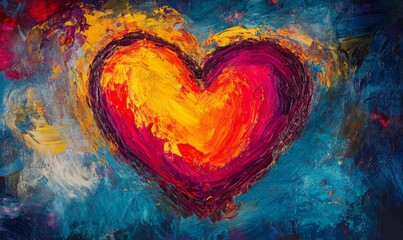 A bright heart showing love and warmth on Valentine's Day.