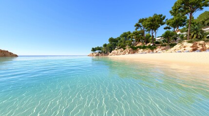 Naklejka premium Serene Beachscape