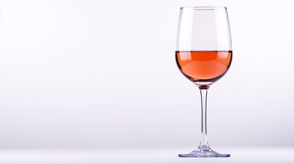 Elegant Wine Glass Isolated on White. Generative AI