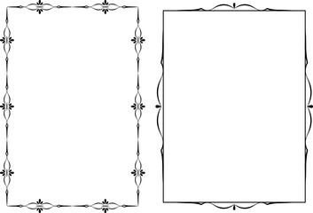 vector frames black on a white background