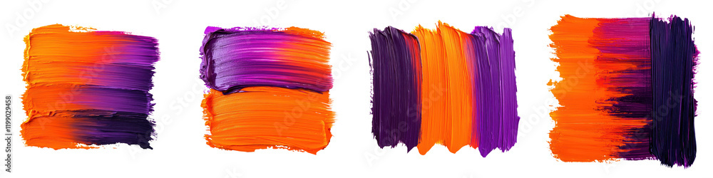Poster vibrant brushstroke palette of expressive abstract art colorful abstract painting with dynamic brush