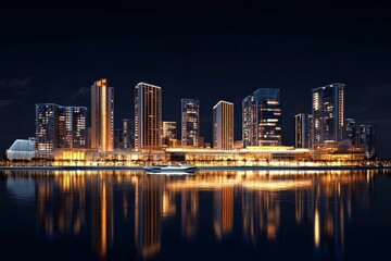 Fototapeta premium 夜景の綺麗なビル群