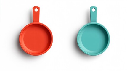 Transparent Vector Frying Pan Top View Icon Isolated with Professional Usage
