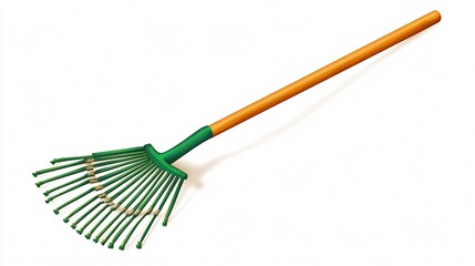 Professional Garden Rake Vector Illustration for Landscaping Design Projects