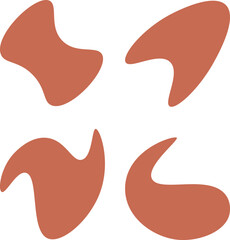 Abstract Shapes \ Path Collection with simple form hand drawn style. Graphic elements. Unique your form design 