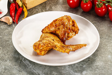Tasty roasted chicken wing with spices