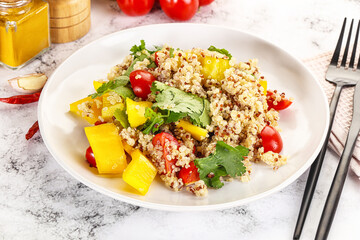 Dietary vegetarian quinoa with vegetables