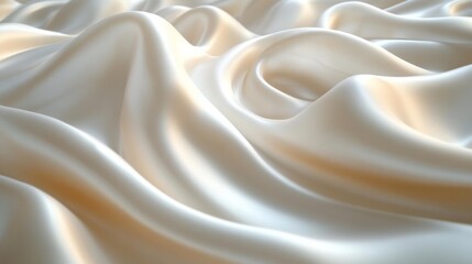 Obraz premium Elegant White Satin Fabric. Generative AI
