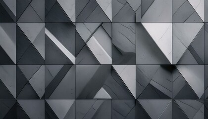 Fototapeta premium A modern concrete tile pattern with a matte finish, featuring subtle gradients of grey tones that create an industrial and minimalist aesthetic, perfect for urban or contemporary spaces.