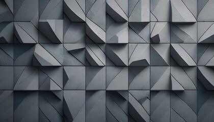 Obraz premium A modern concrete tile pattern with a matte finish, featuring subtle gradients of grey tones that create an industrial and minimalist aesthetic, perfect for urban or contemporary spaces.