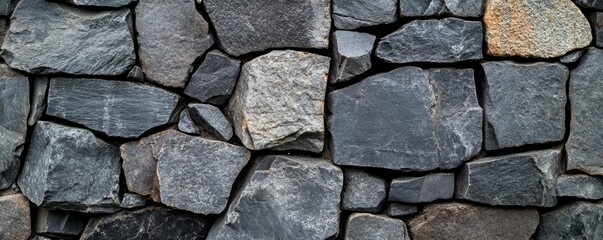 Obraz premium black grey anthracite stone concrete texture background panorama banner long