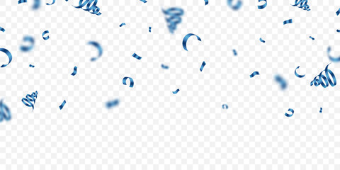 Celebration background with beautiful blue colored confetti vector