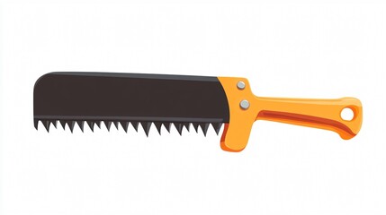 Professional Hand Saw Vector Illustration for Woodworking and Carpentry Projects