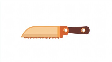 Hand Saw Icon Vector - Professional 2D Flat Vector Isolated Image