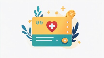 Health Insurance Card Icon Vector Isolated - Transparent Design for Professionals