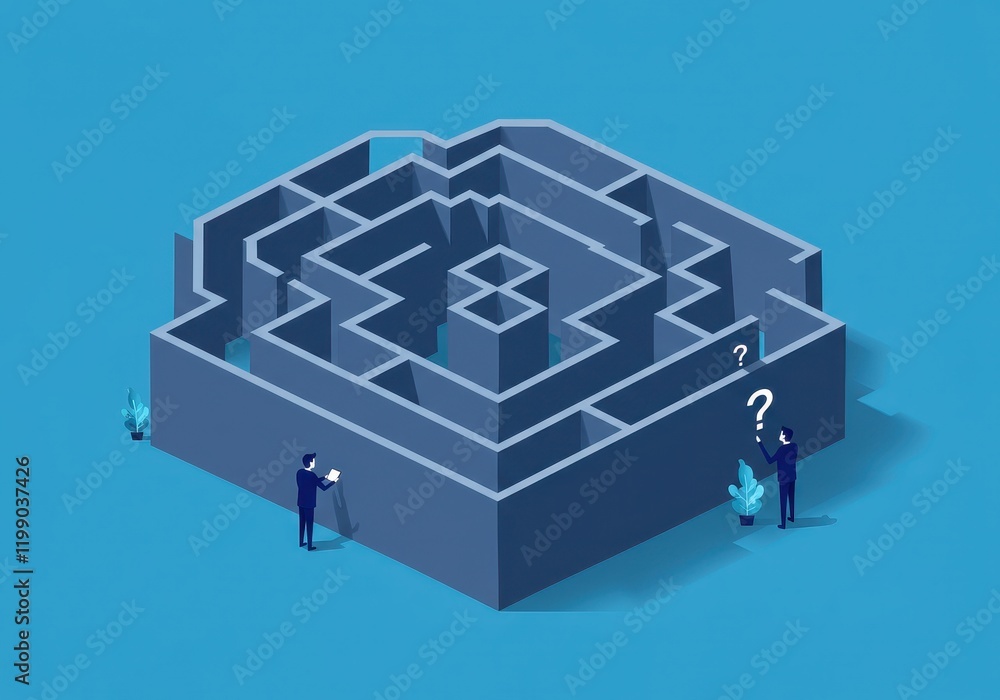Poster business strategy maze: navigating complexity and problem solving