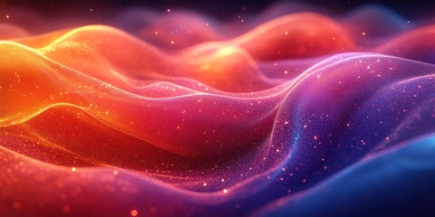 Fototapeta premium Abstract Colorful Waves of Light and Sparkle