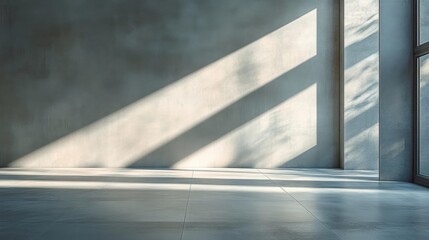 Obraz premium Sunlit Room with Soft Geometric Shadows. Generative AI