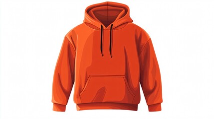 Professional Hoodie Sweatshirt Vector Isolated Illustration for Design Projects