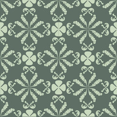 Green oriental vector ikat-damask pattern. Talavera pottery. Azulejos portugal. Turkish ornament. Spanish porcelain. Design ceramic pottery, tiles, wallpaper, rugs, and curtains.