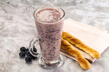 Blueberry milkshake sweet dessert drink