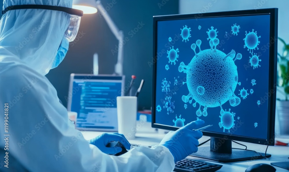 Poster antivirus software scanning and removing malware from a computer or network