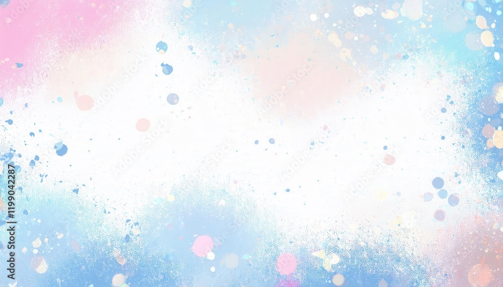 Poster ethereal pastel splatter gradient with abstract dots and soft textures for artistic background, invi