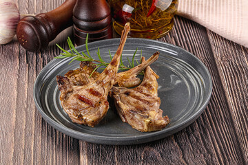 Delicous Grilled square rib of lamb