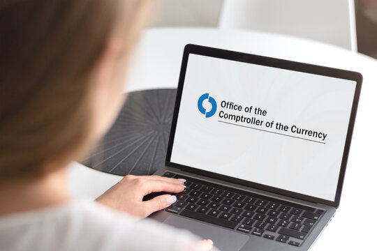 Guilherand-Granges, France - January 16, 2025. The Office of the Comptroller of the Currency (OCC) regulates and supervises U.S. national banks to ensure financial stability and compliance.