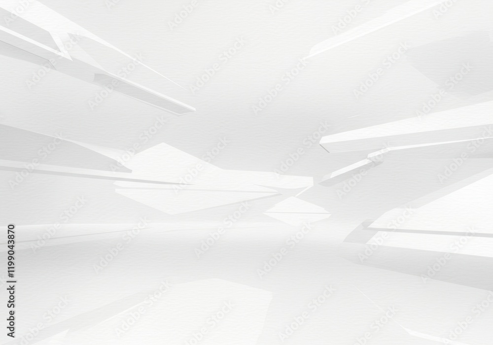 Poster abstract white geometric background with soft angles and clean lines