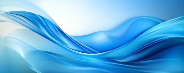 Fototapeta premium beautiful abstract wave technology background with blue light digital effect corporate concept