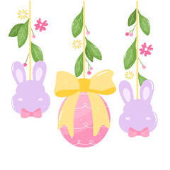 Obraz premium Pastel Easter Garland 