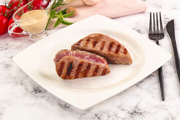 Delicous grilled tuna dish steak