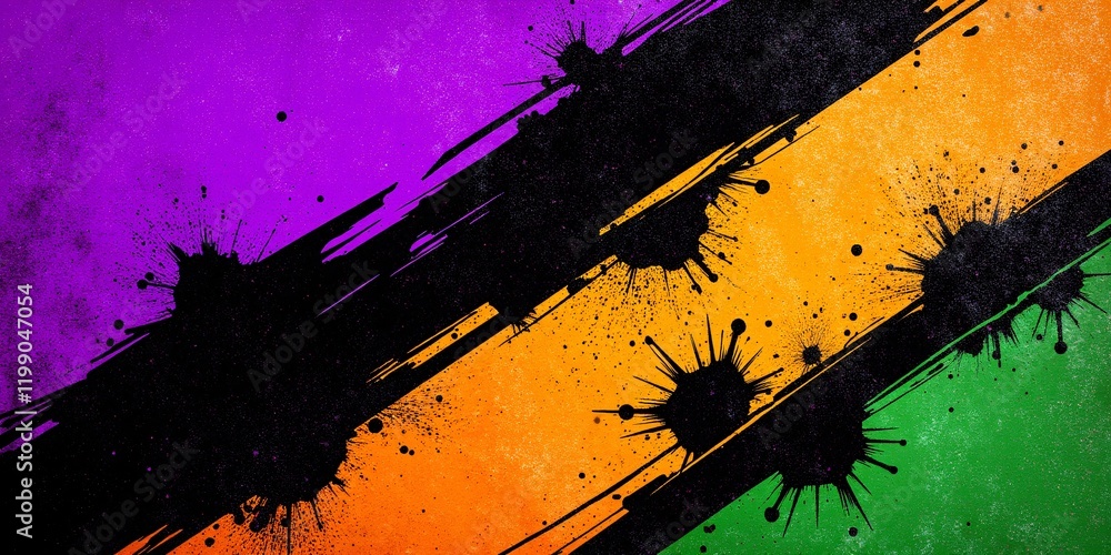 Aufkleber vibrant color splashes: a dynamic abstract design. bold hues create a powerful visual impact.