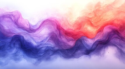 Fototapeta premium Abstract Watercolor Gradient in Soft Blue and Purple Hues. Generative AI