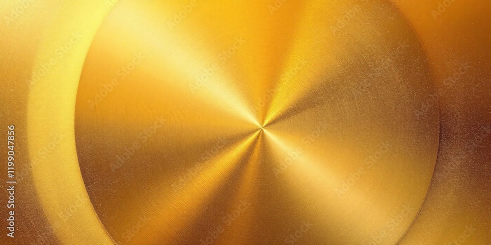Poster golden rays burst from a metallic fractal, creating a shimmering, space-like backdrop with a gradien