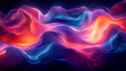 Fototapeta premium Abstract Neon Gradient Artwork. Generative AI