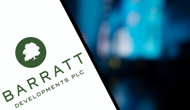 Dhaka, Bangladesh- 3 Dec 2024: Barratt Developments plc logo is displayed on smartphone.