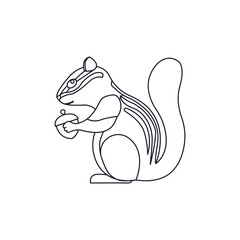 chipmunk animal vector illustration
