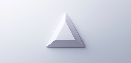 Minimalist triangle clipped to a white backdrop, high-resolution.