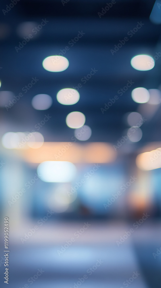 Leinwandbilder abstract blurred office background with bokeh lights, conveying a sense of modern workspace and prof