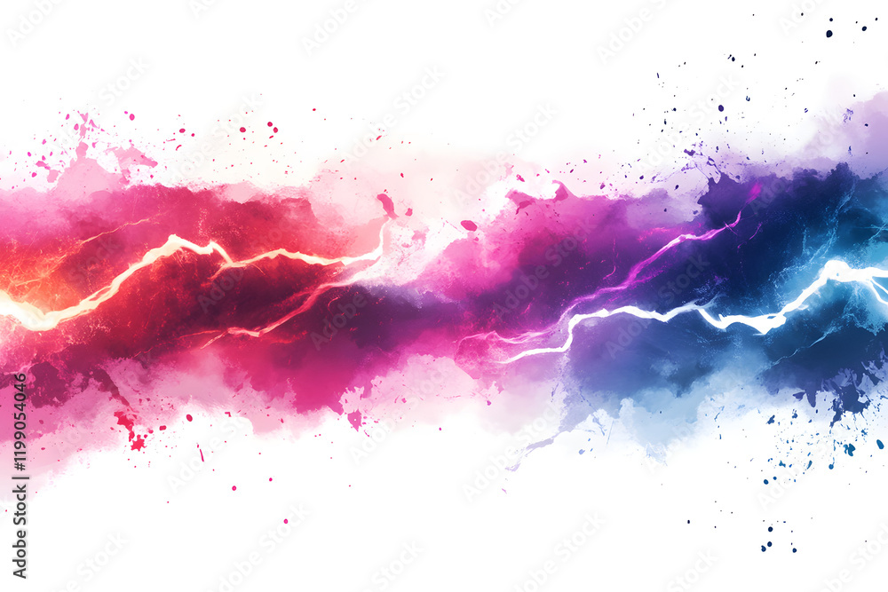Poster abstract energetic composition with dynamic color blends