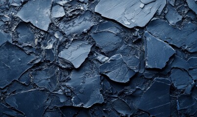 Dark blue gradient background with scattered texture of rough weathered stone surface, worn stone, natural elements