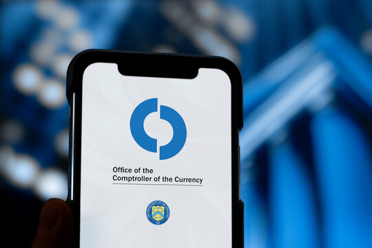 Guilherand-Granges, France - January 16, 2025. The Office of the Comptroller of the Currency (OCC) regulates and supervises U.S. national banks to ensure financial stability and compliance.