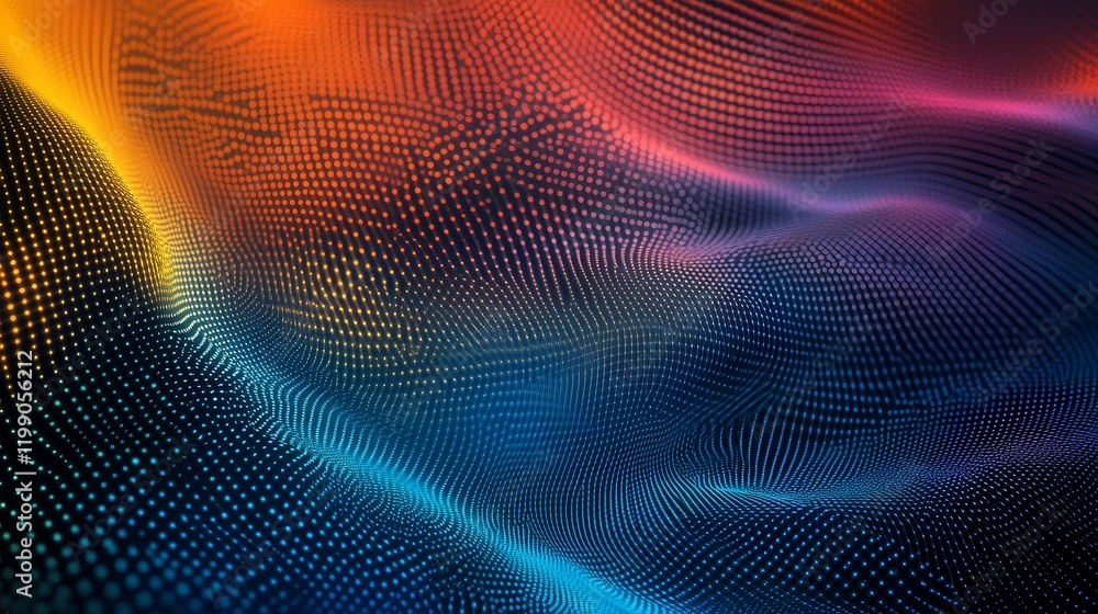 Poster abstract colorful digital wave background