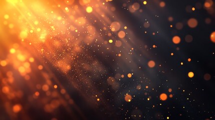 Fototapeta premium Magic Sparkling Lights, Warm Glowing Bokeh, Abstract Light Effect, Shimmering Background