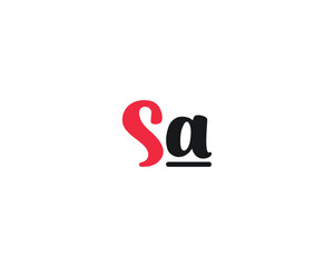 creative letter SA logo design template